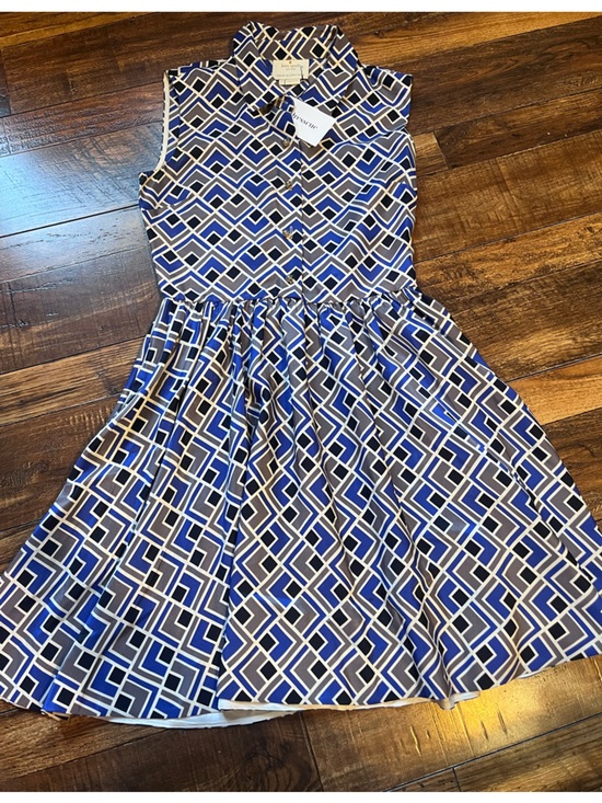 kate spade Dresses & Skirts - Kate Spade Blue Geometric Sleeveless Shirtwaist Dress